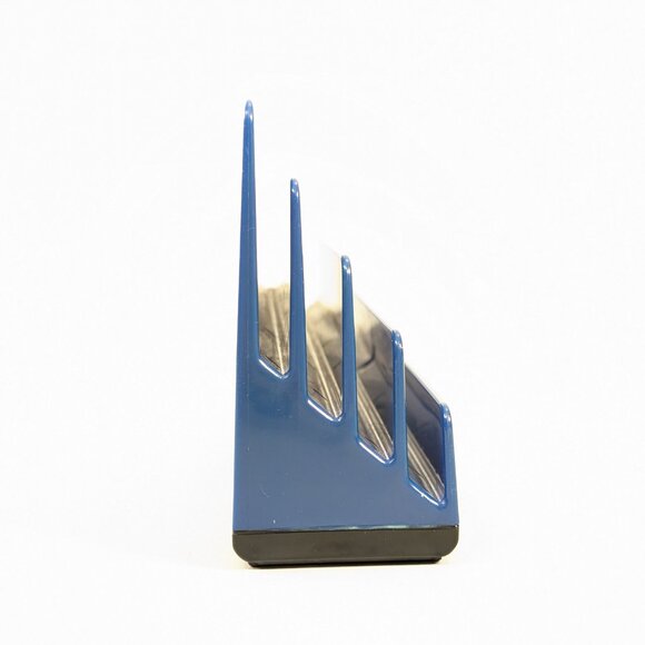 Blue Rexite Podio 921 desk letter holder, Italy 1970s Rino Pirovano - Picture 3 of 8